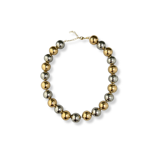 Gold and Silver Balls Necklace