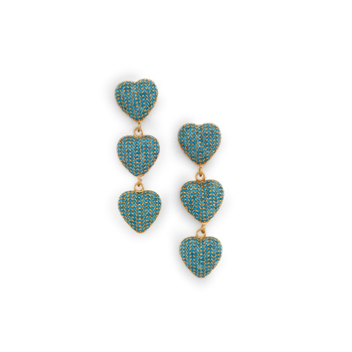 Heart trail earrings