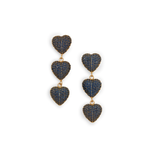 Heart trail earrings