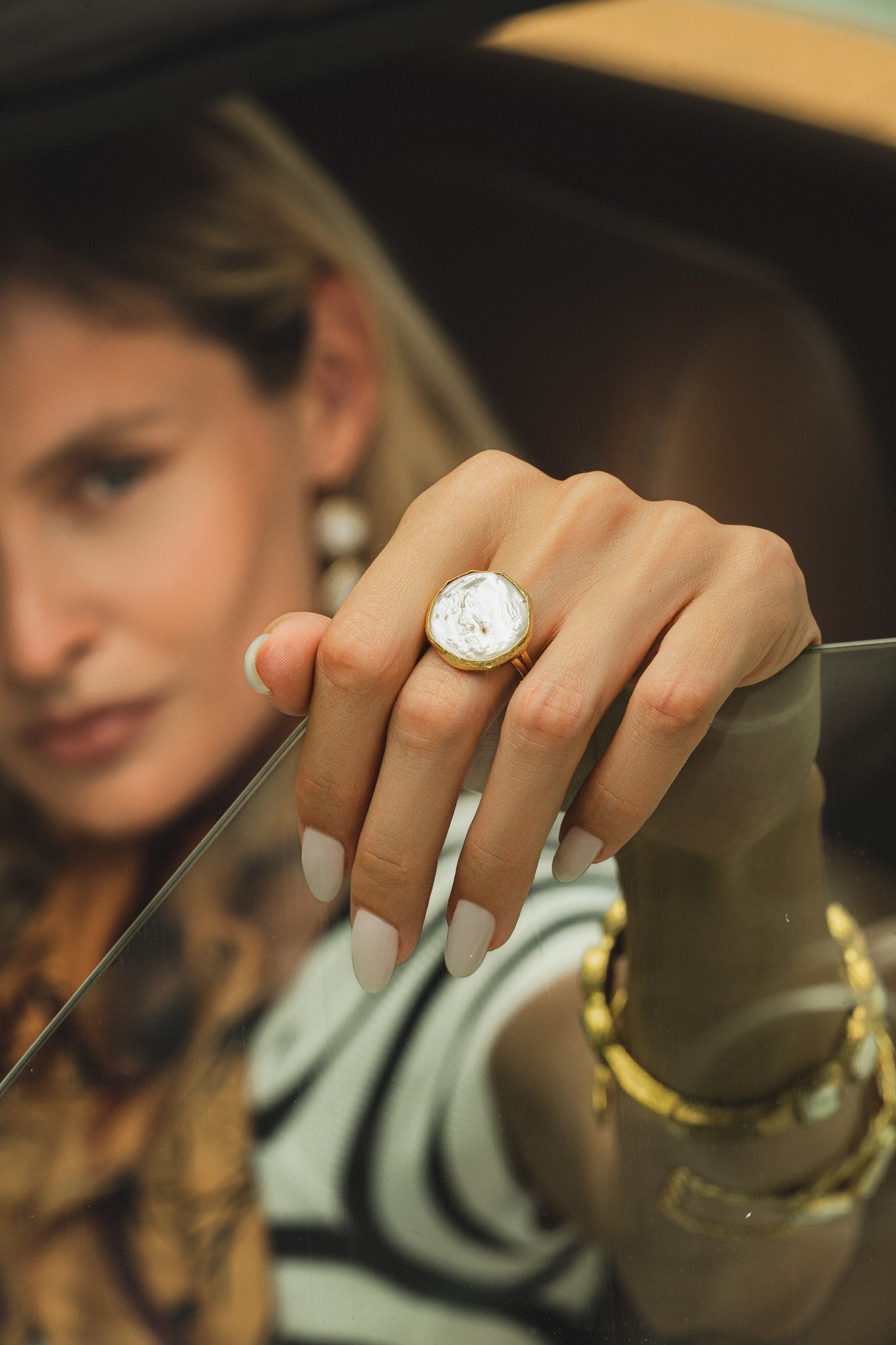 Round Pearl Ring