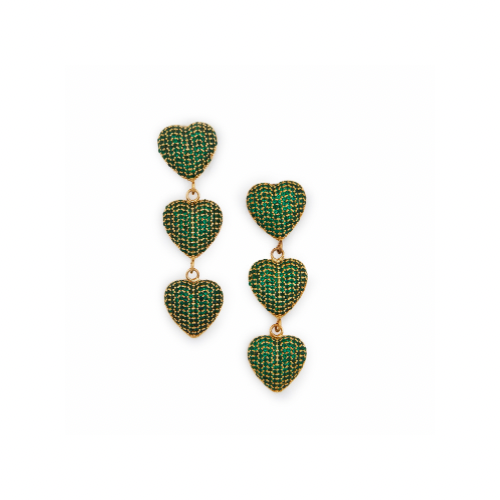 Heart trail earrings