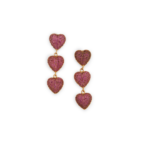 Heart trail earrings