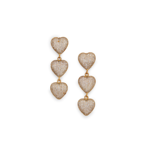 Heart trail earrings