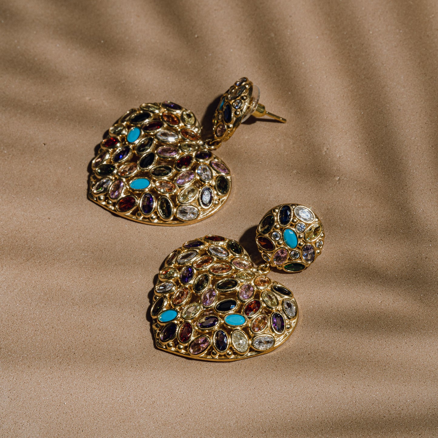 Sand Heart Earrings