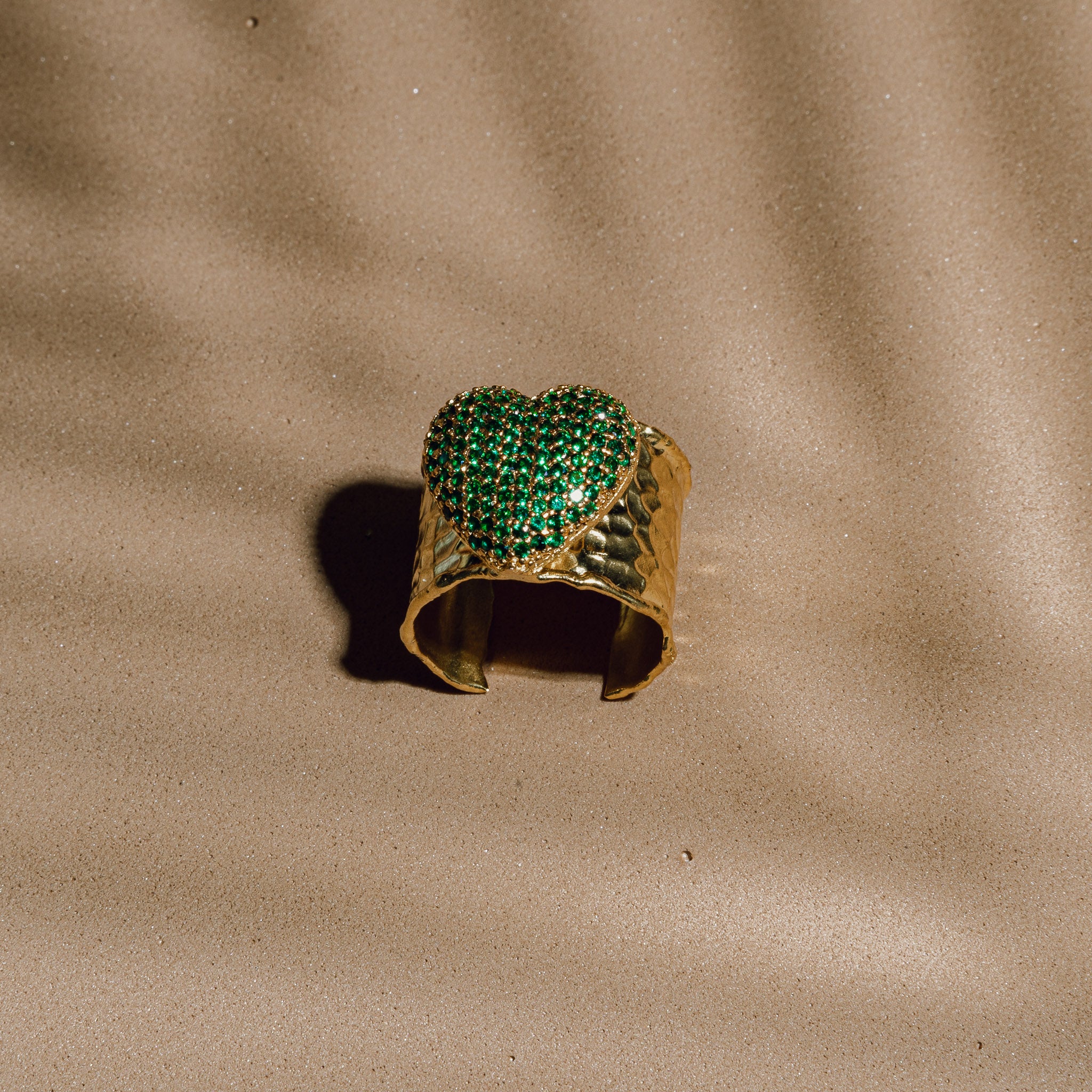 【Que Sera, Sera*】ガラスのリング Sand Heart Rings – Serabondy
